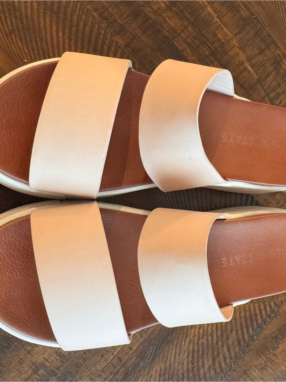 Altar'd State Blush Pink Dual-Strap Platform Slide Sandals